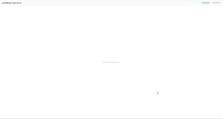 Demo: architecture diagram being drawn element-by-element in real-time through WebSocket sync