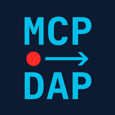 MCP Debugger Logo - A stylized circuit board with debug breakpoints