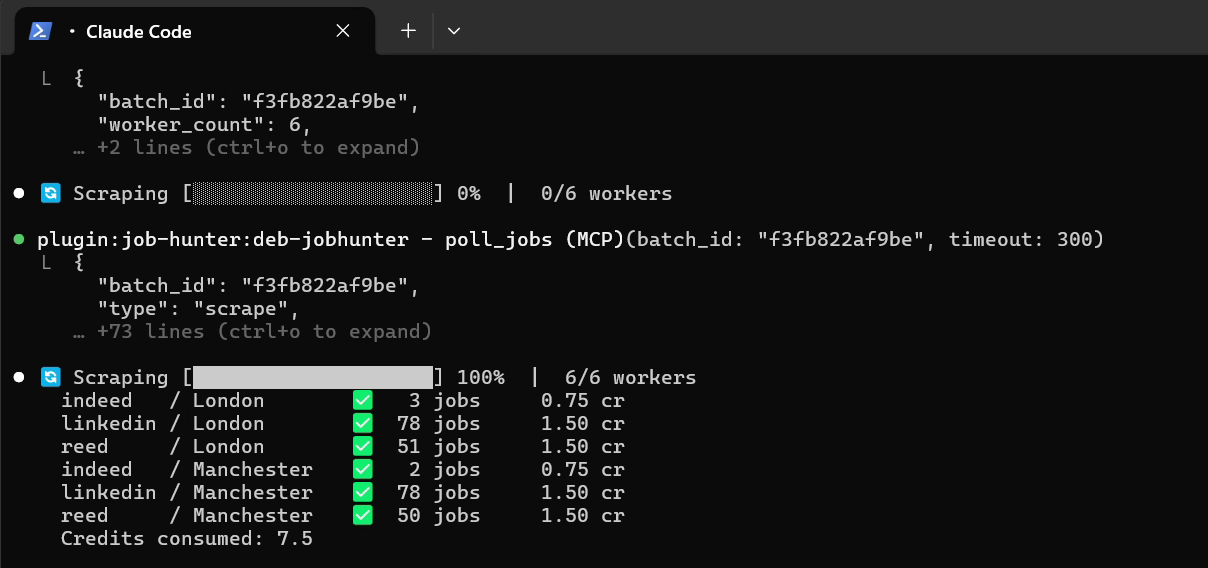 Parallel scraping with real-time progress
