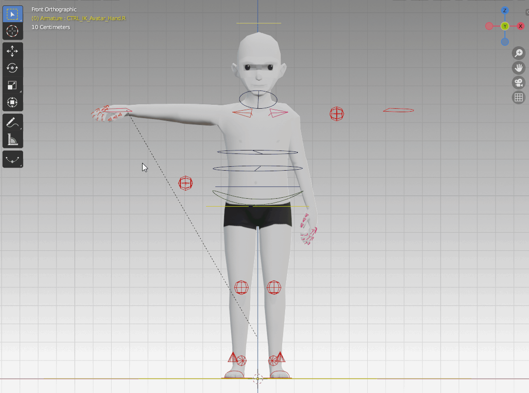 In IK, the hand will move all the arm and also maintain it’s position. The pole target drives the direction in which the elbow bends.