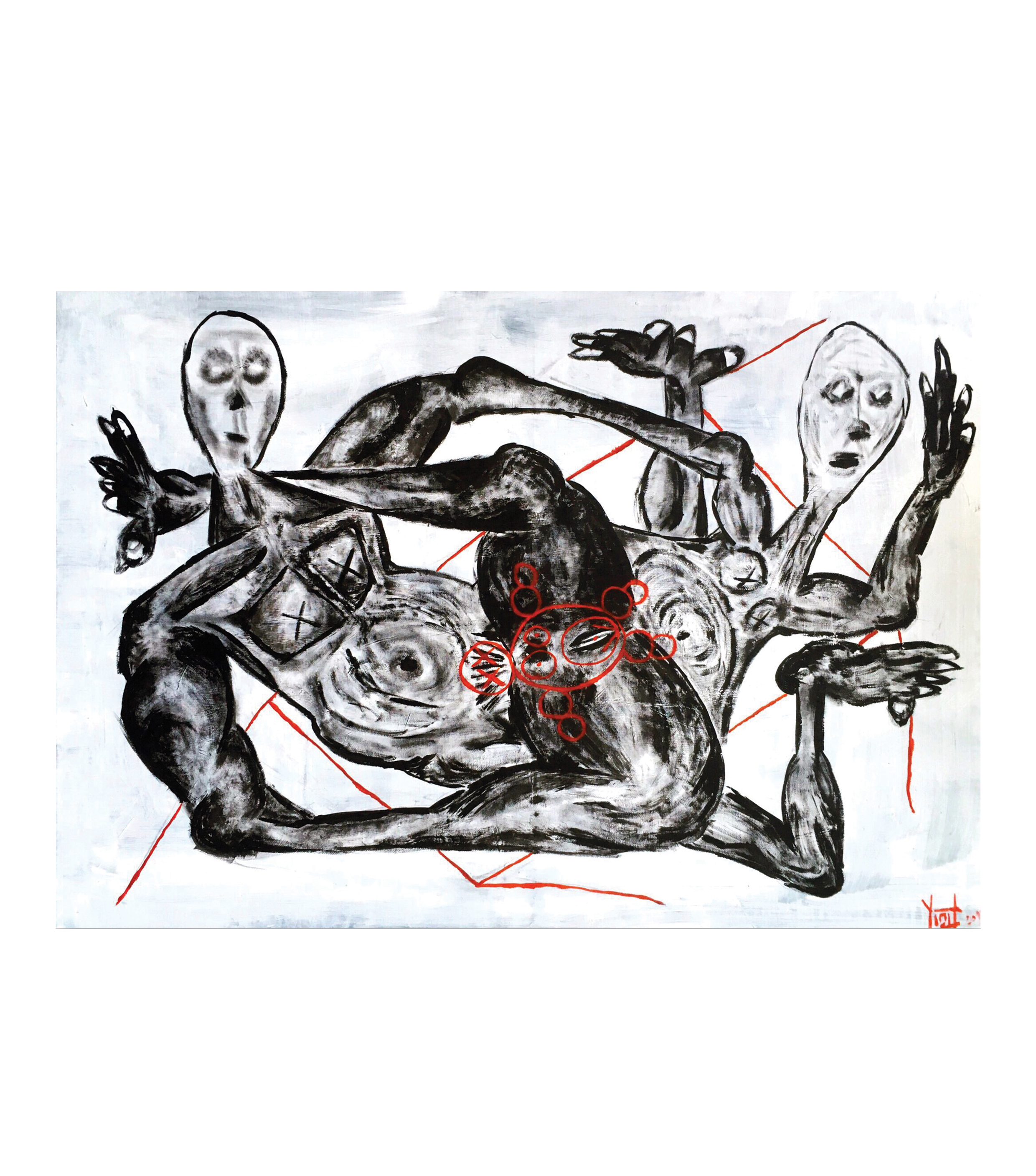 baby rights 101 — acrylic on 80x100 canvas, 2020, painting by Yiğit Özen
