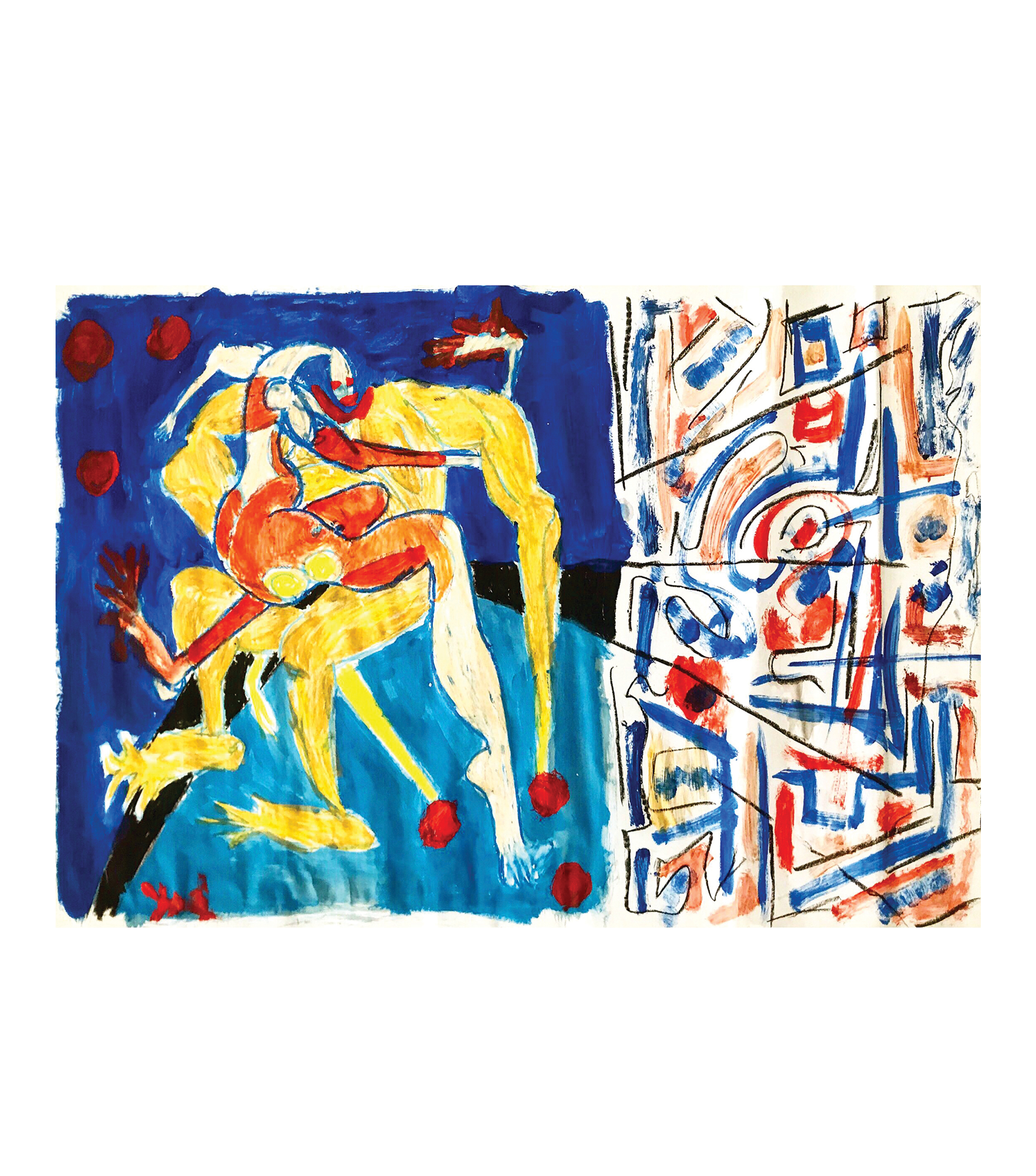 see u in the other side — acrylic on A2 paper, 2019, painting by Yiğit Özen