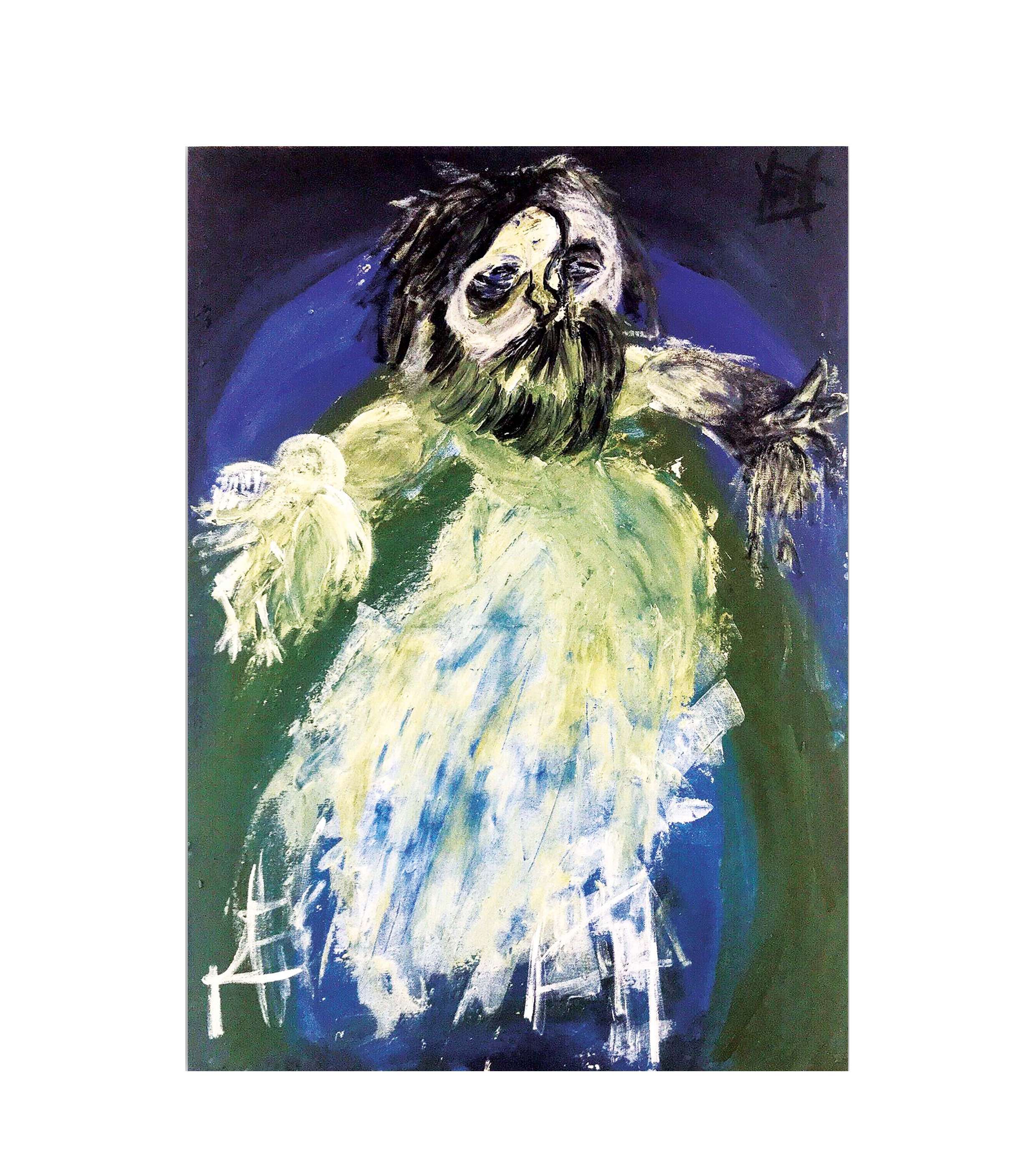 duality of the angelic summarization — acrylic on 65x90 canvas, 2019, painting by Yiğit Özen