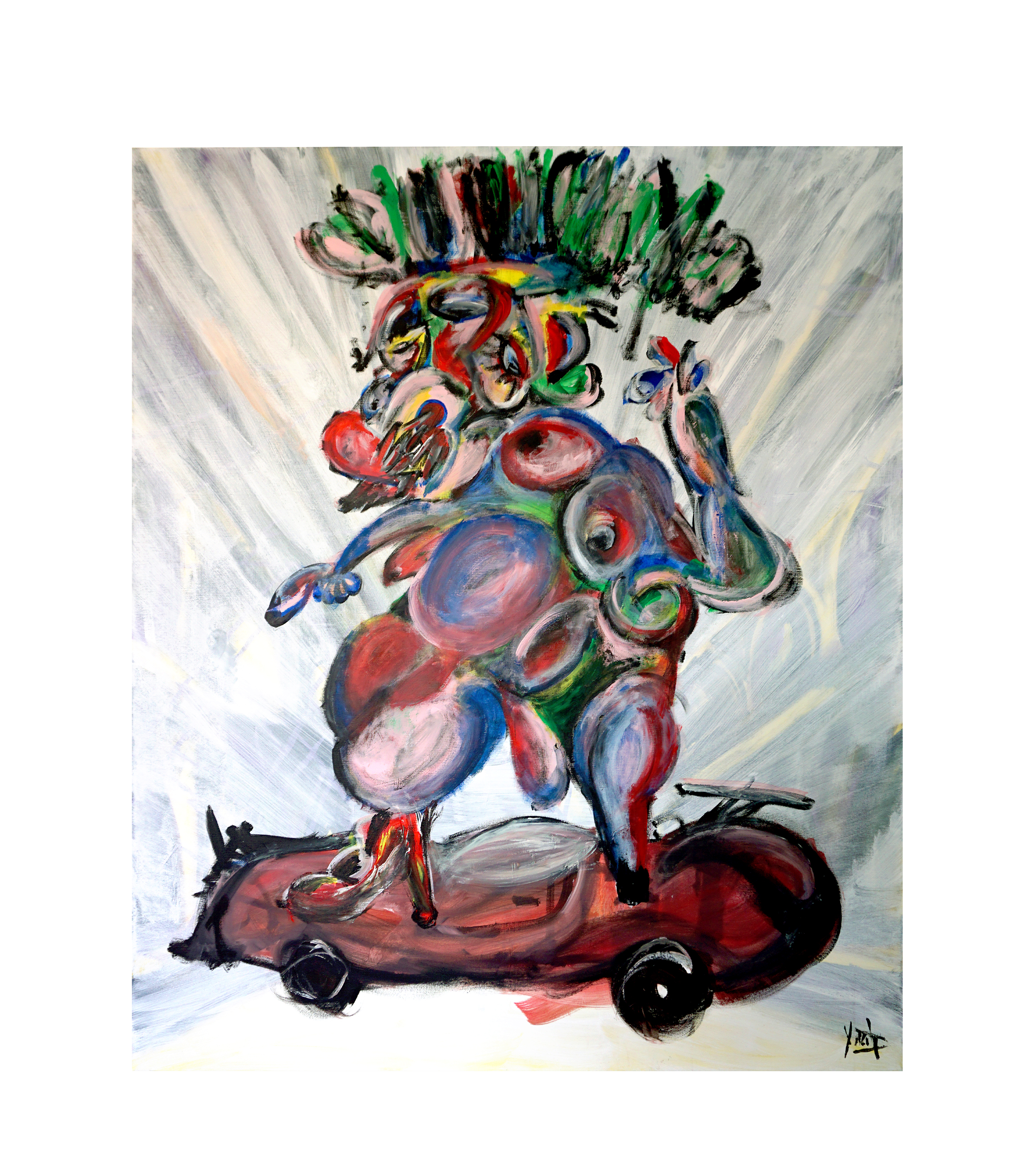 cellular spleens — acrylic on 100x120 canvas, 2020, painting by Yiğit Özen