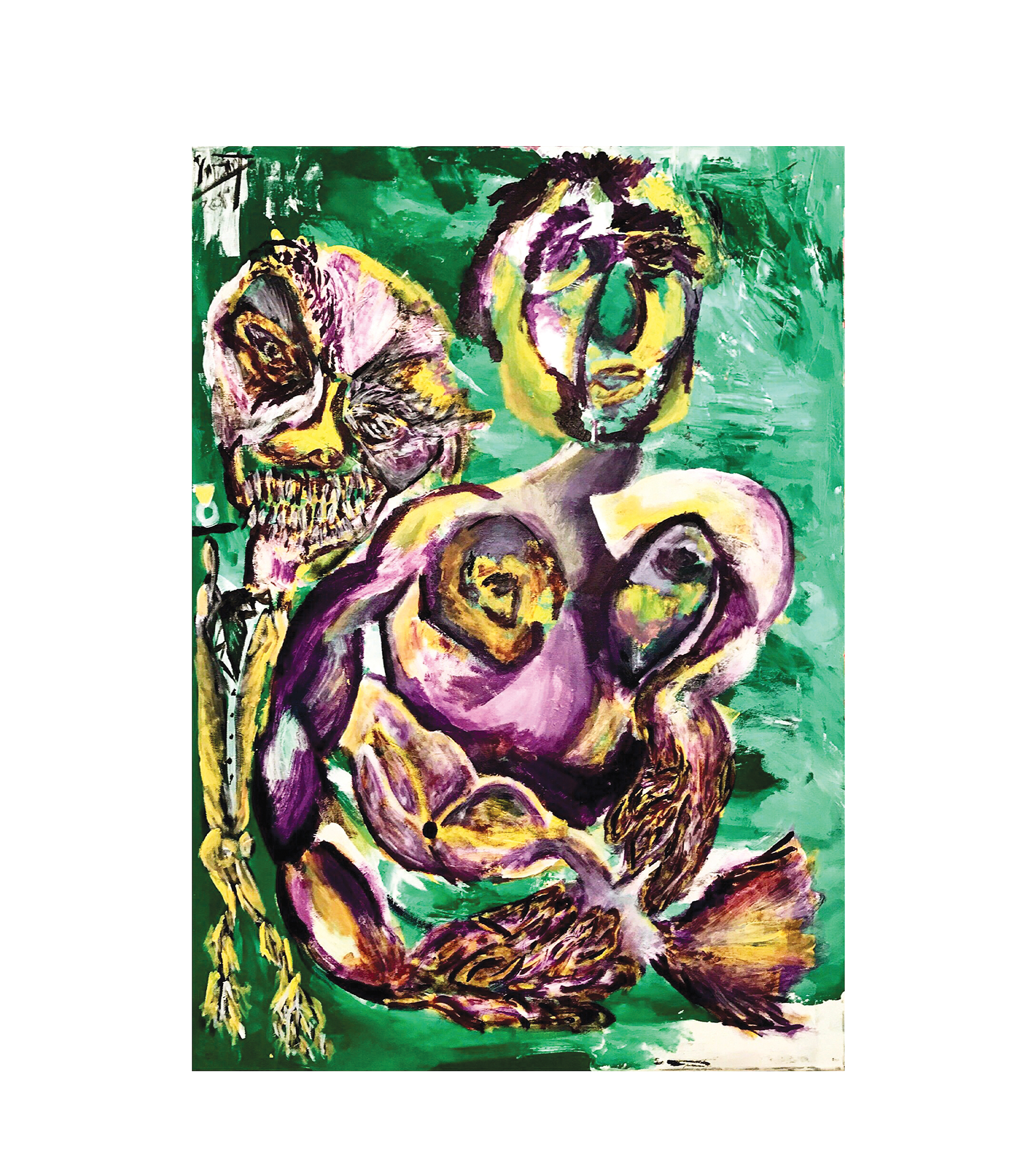il sbagliato di rompipalle — acrylic on 65x90 canvas, 2019, painting by Yiğit Özen
