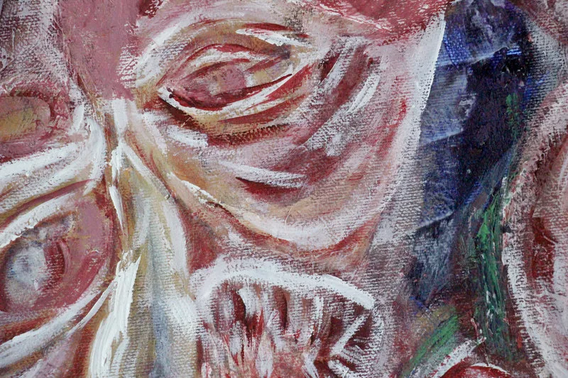 Detail 2 of untitled, a painting by Yiğit Özen
