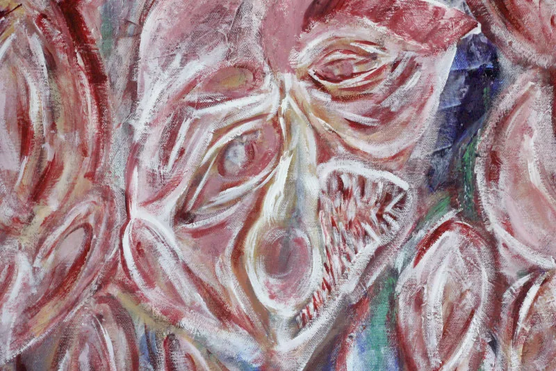 Detail 8 of untitled, a painting by Yiğit Özen