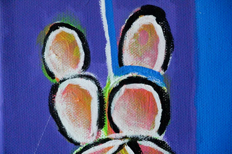 Detail 8 of victim psycho-logique II : the peachy pharaoh connects with the chair, a painting by Yiğit Özen