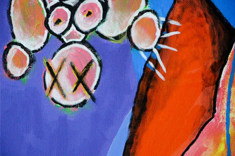 Detail 10 of victim psycho-logique II : the peachy pharaoh connects with the chair, a painting by Yiğit Özen