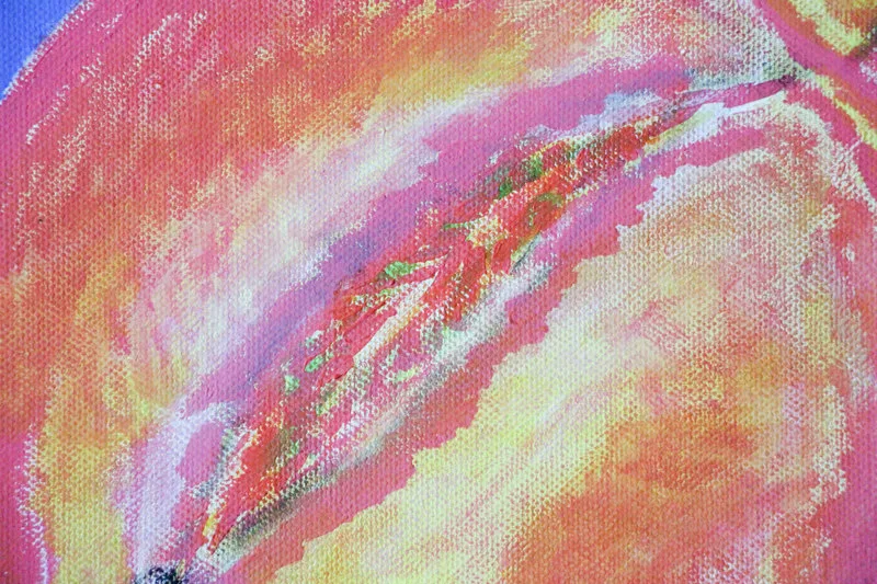 Detail 13 of victim psycho-logique II : the peachy pharaoh connects with the chair, a painting by Yiğit Özen