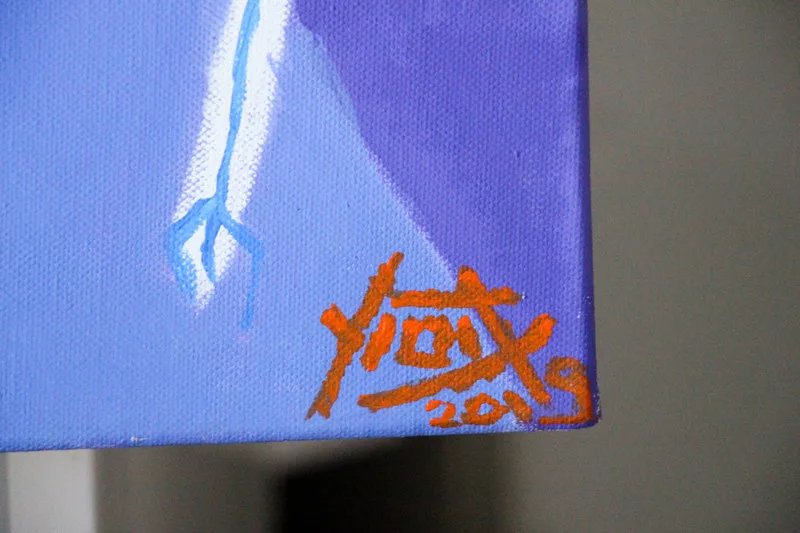 Detail 14 of victim psycho-logique II : the peachy pharaoh connects with the chair, a painting by Yiğit Özen