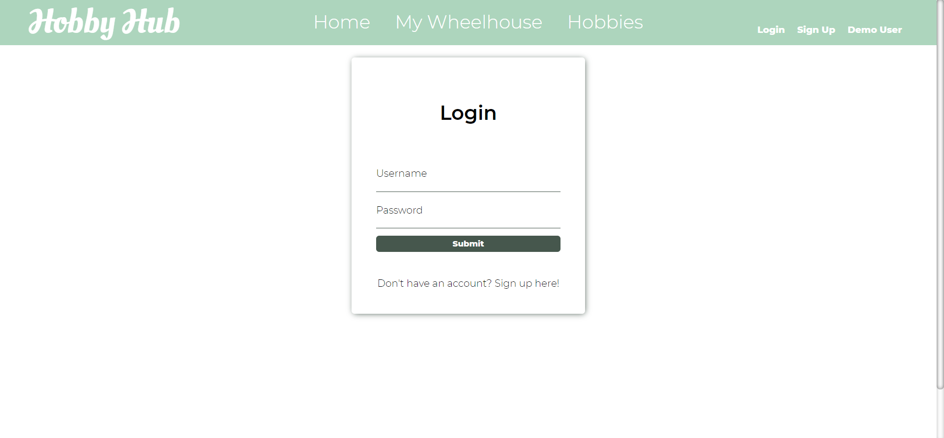 User Login Page