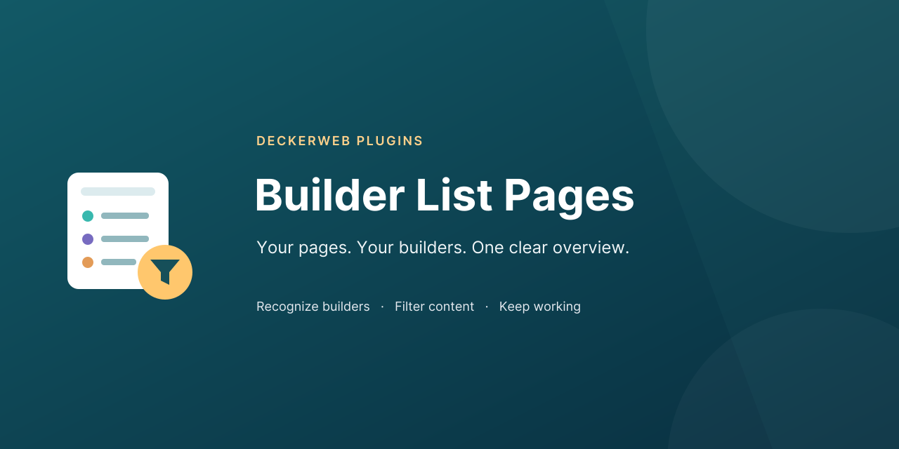 Builder List Pages