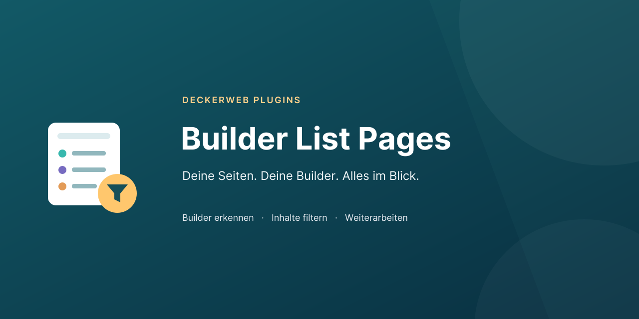 Builder List Pages