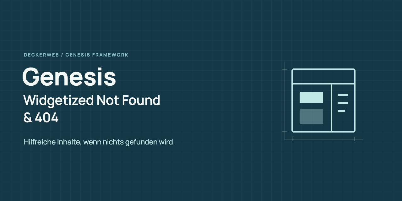 Genesis Widgetized Not Found & 404