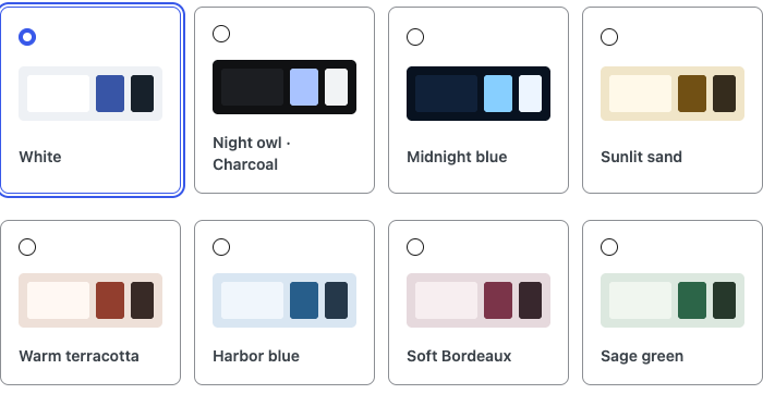 GlotFrame — color presets (EN)