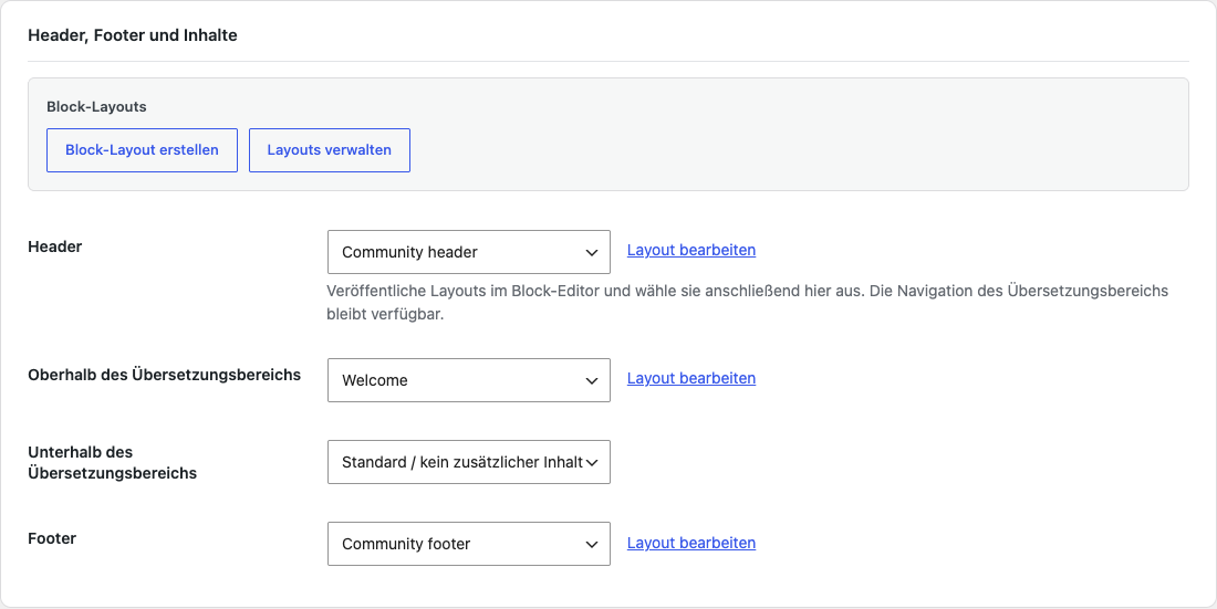 Veröffentlichte Layouts zuordnen und direkt bearbeiten