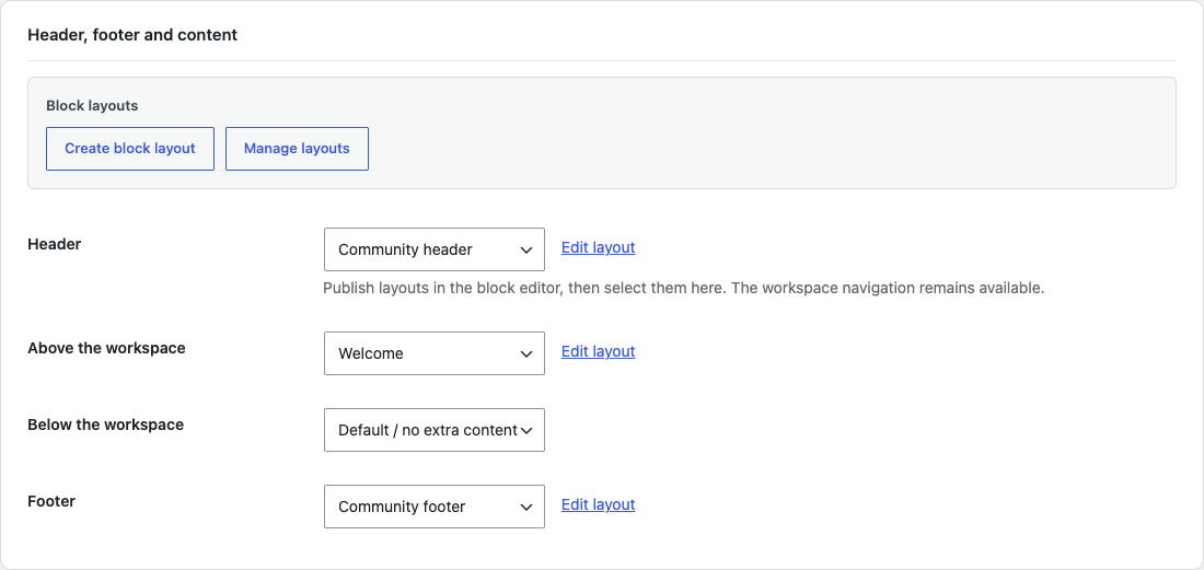 Assign published layouts and open them for editing