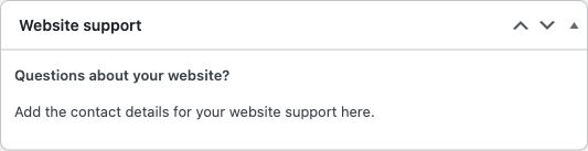A native dashboard widget for the selected audience, with example content.