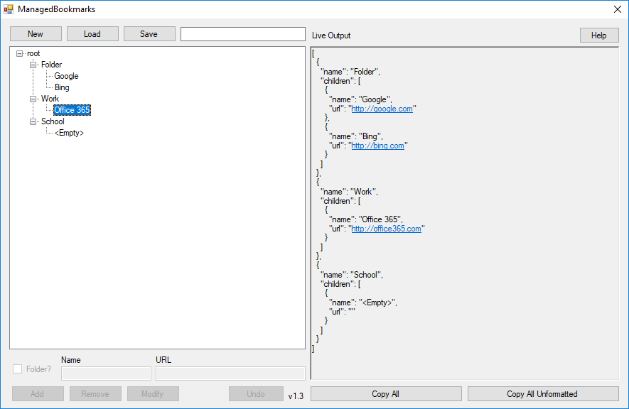 GitHub declanwoods/ManagedBookmarks Visual C Forms software to edit