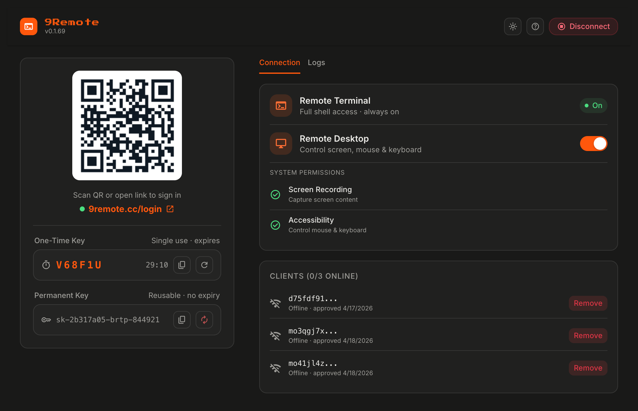 9Remote Dashboard