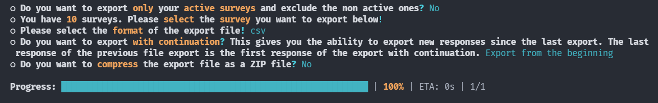 Survey and Export questions