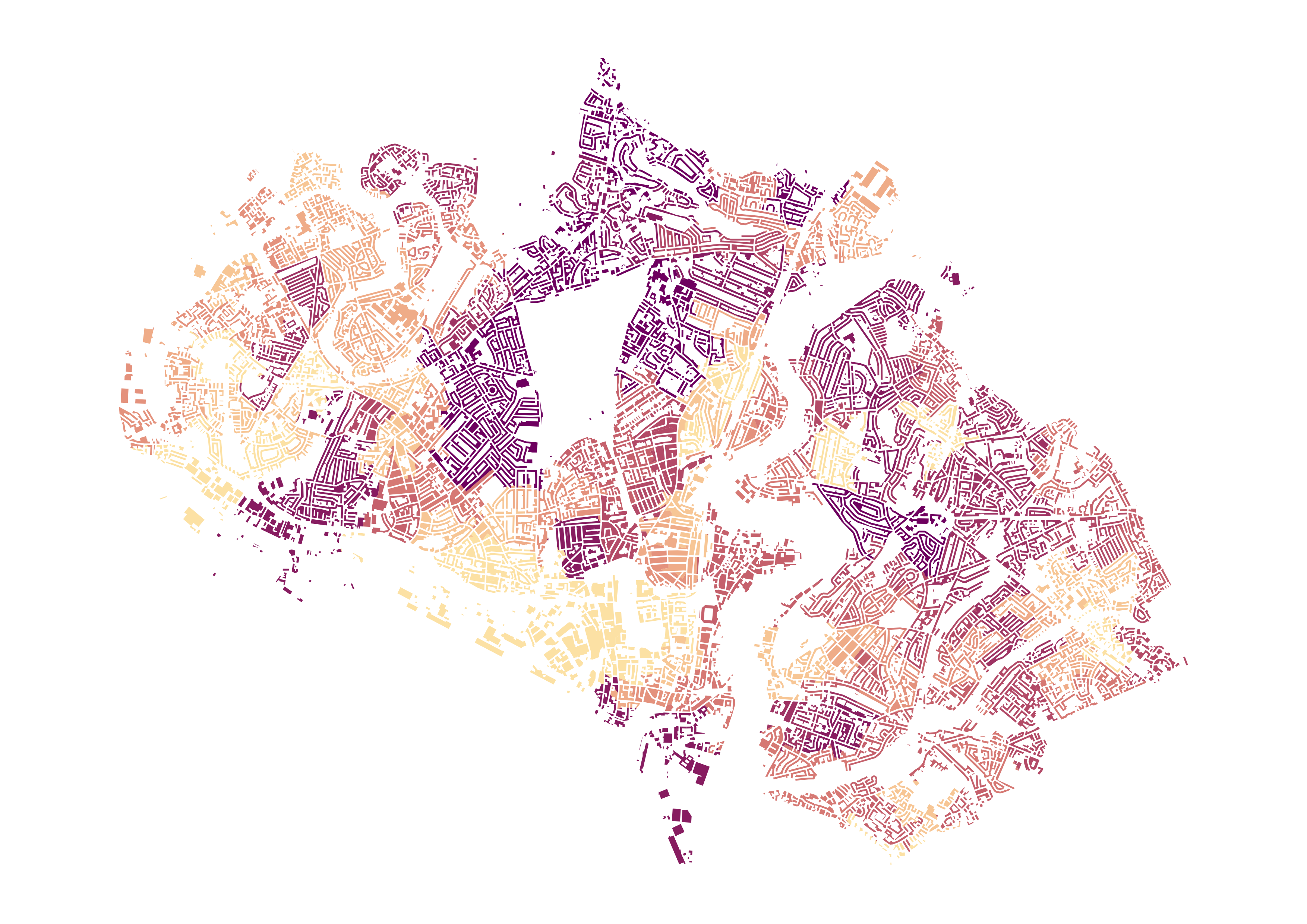 Southampton Local Authority District Median Price Paid Deciles