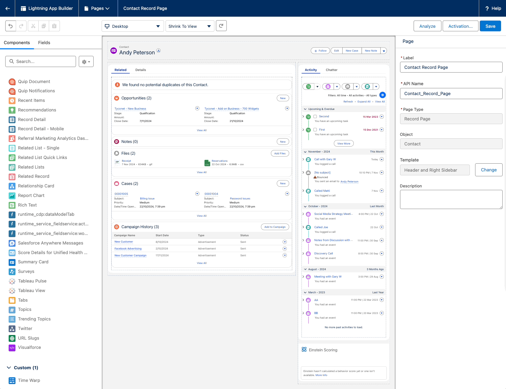 timeline app builder