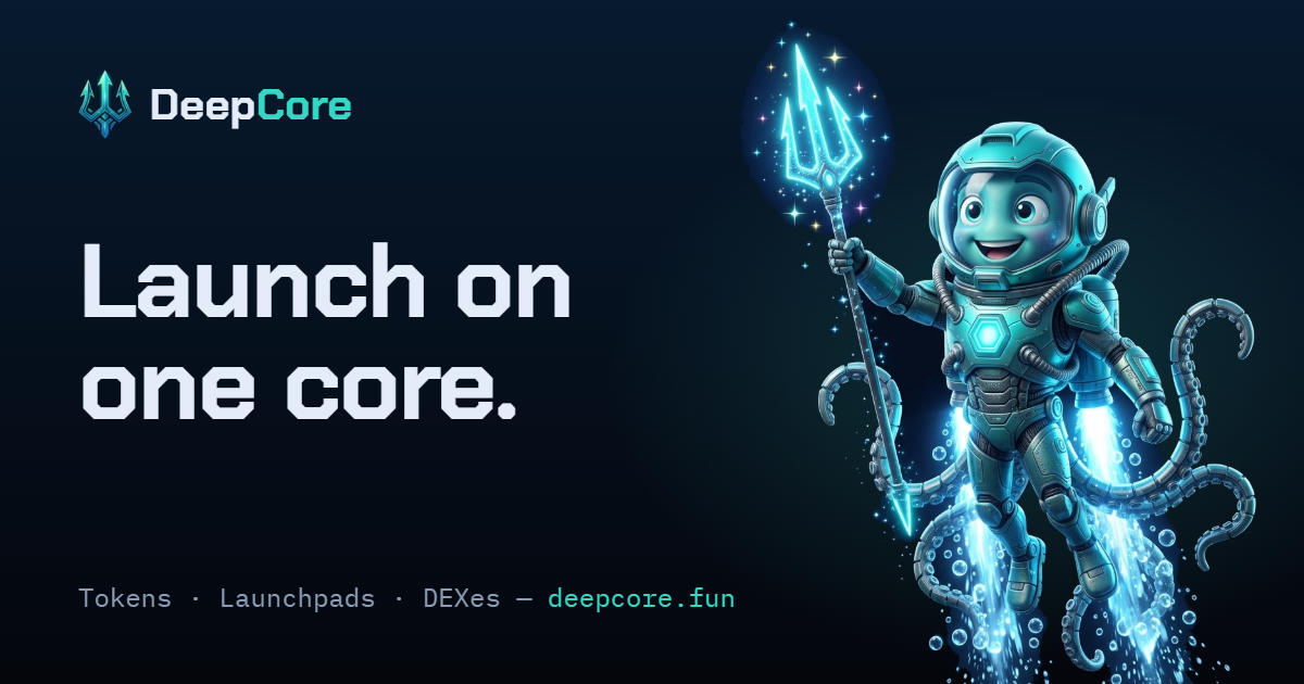 DeepCore: launch on one core. Tokens, Launchpads and DEXes at deepcore.fun