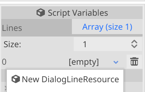 Adding a new dialog line