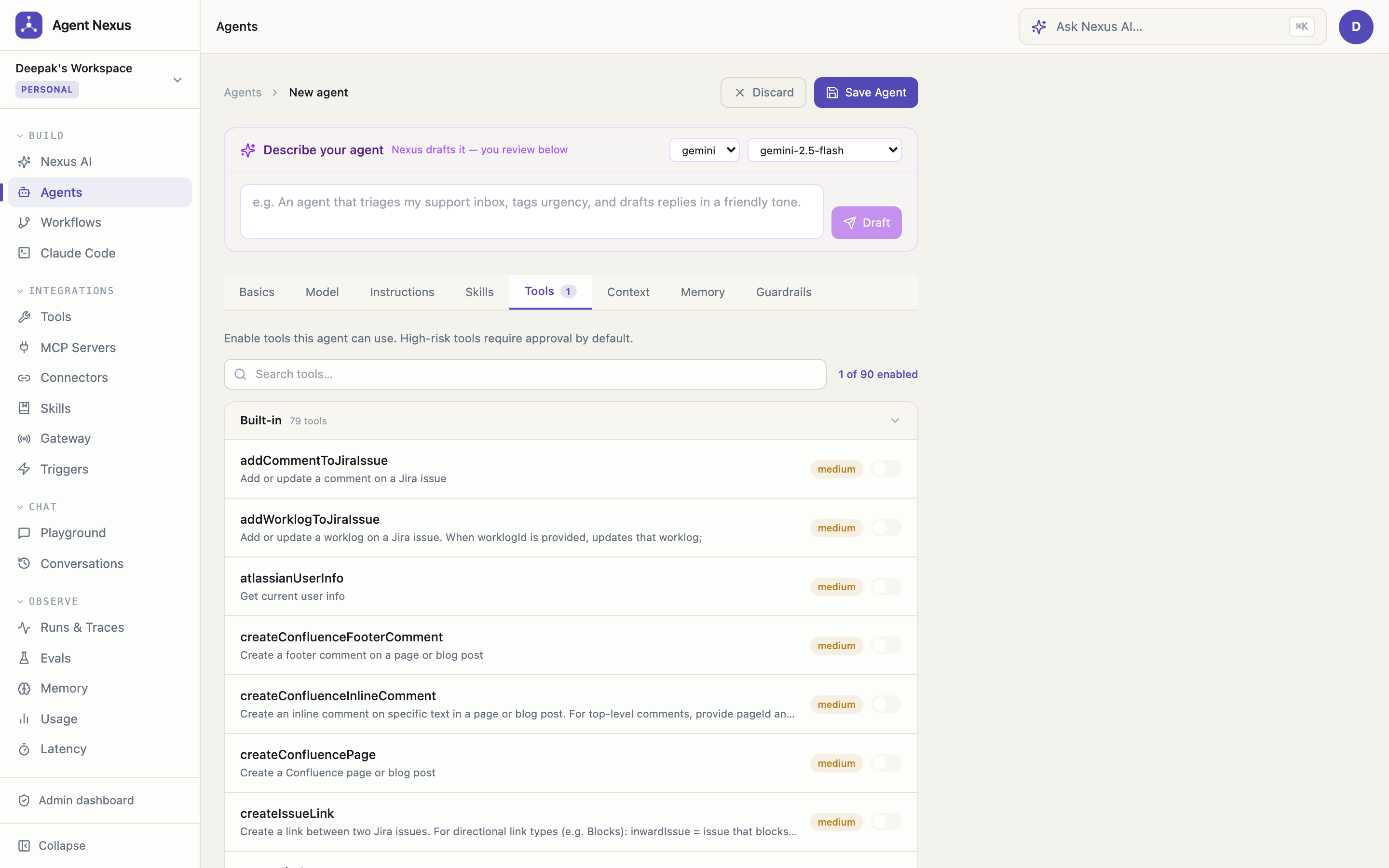 Agent Builder Tools