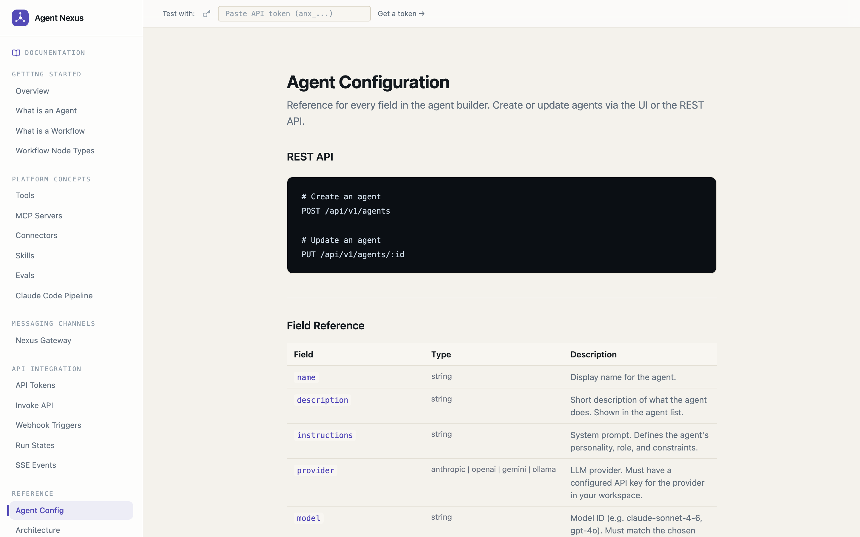 Docs Agent Config