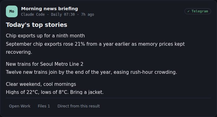 The morning news briefing
