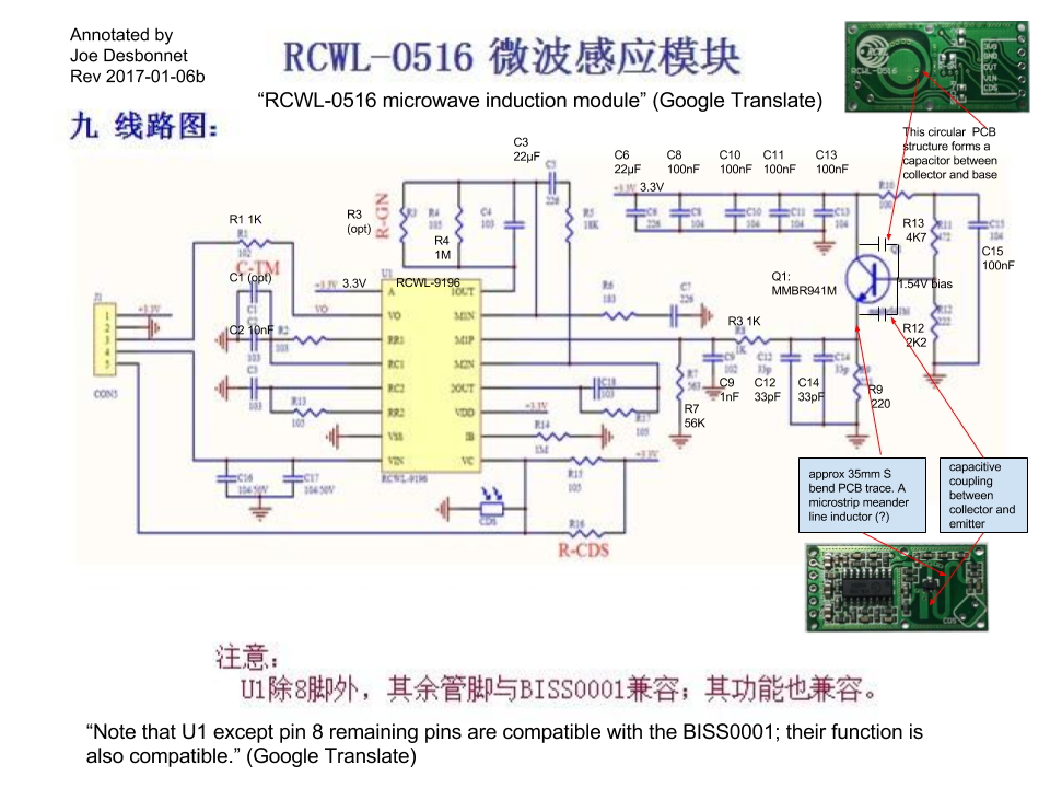 RCWL-0516 schematic annotated