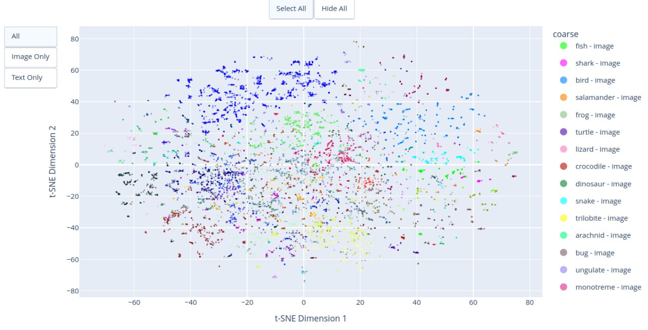 VLM Image & Text Embeddings Visualization