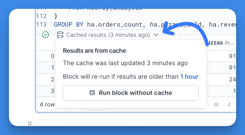 Query caching