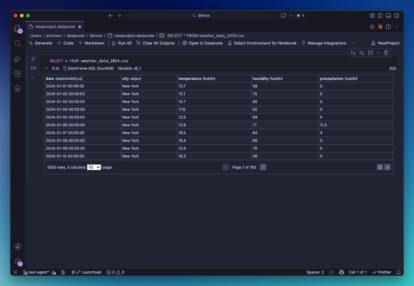 Query files with SQL
