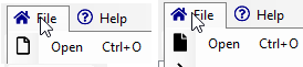 File Open with regular and solid style