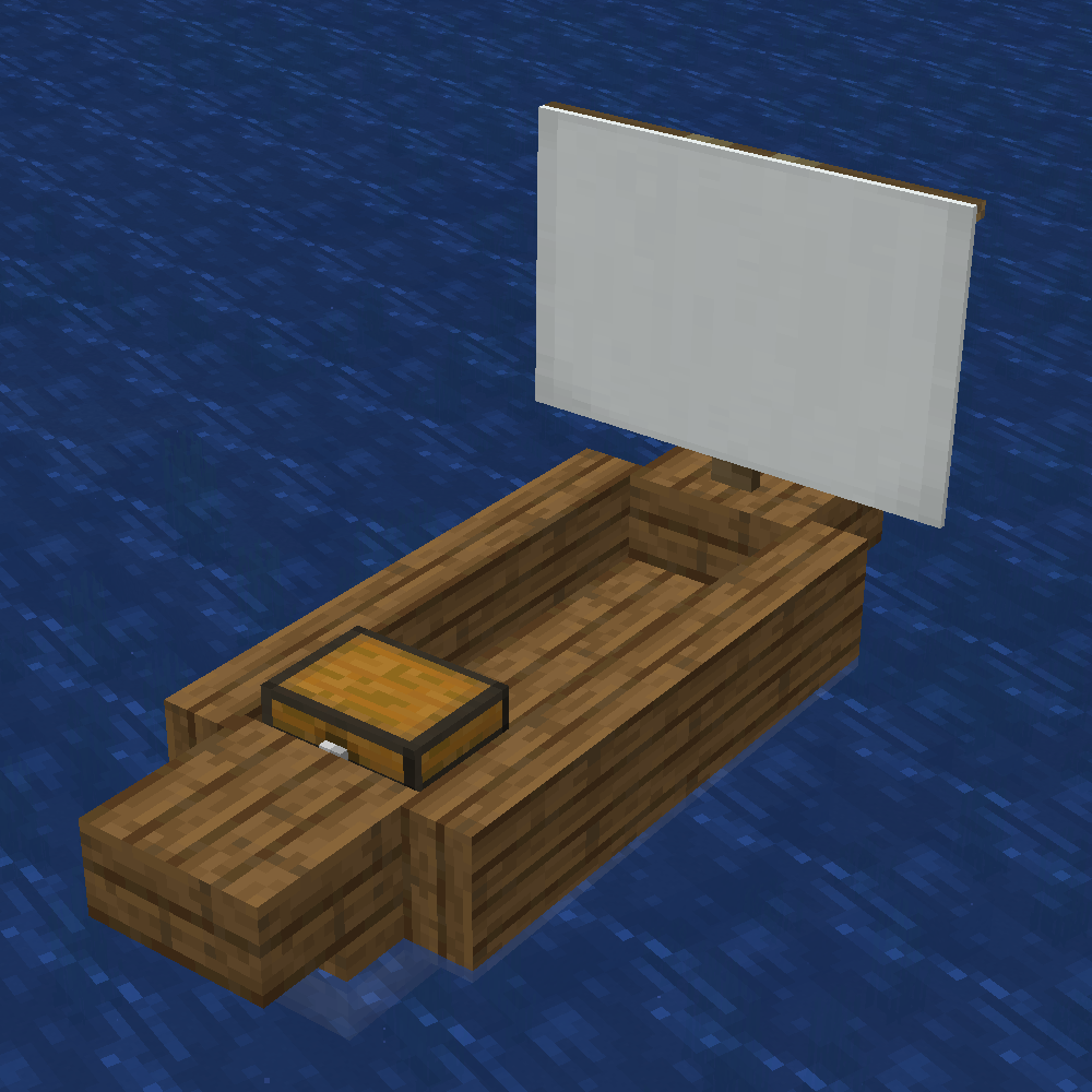 A prefab small spruce ship