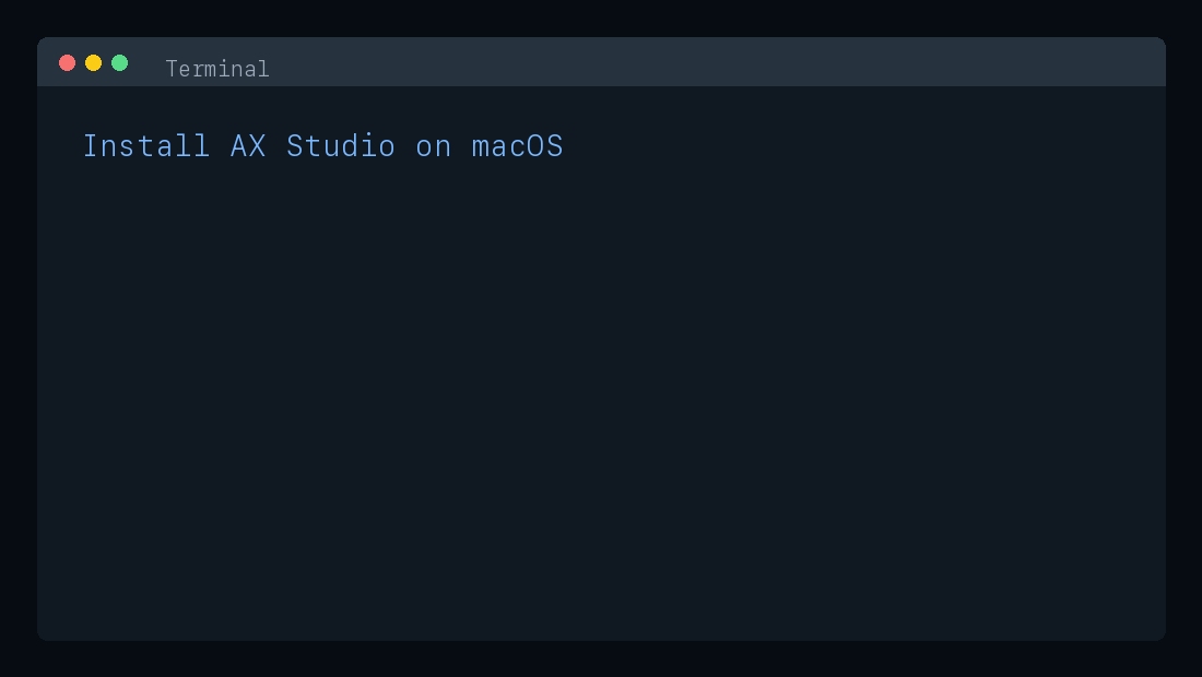 Install AX Studio with Homebrew