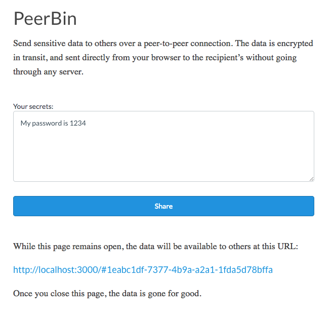 peerbin screenshot