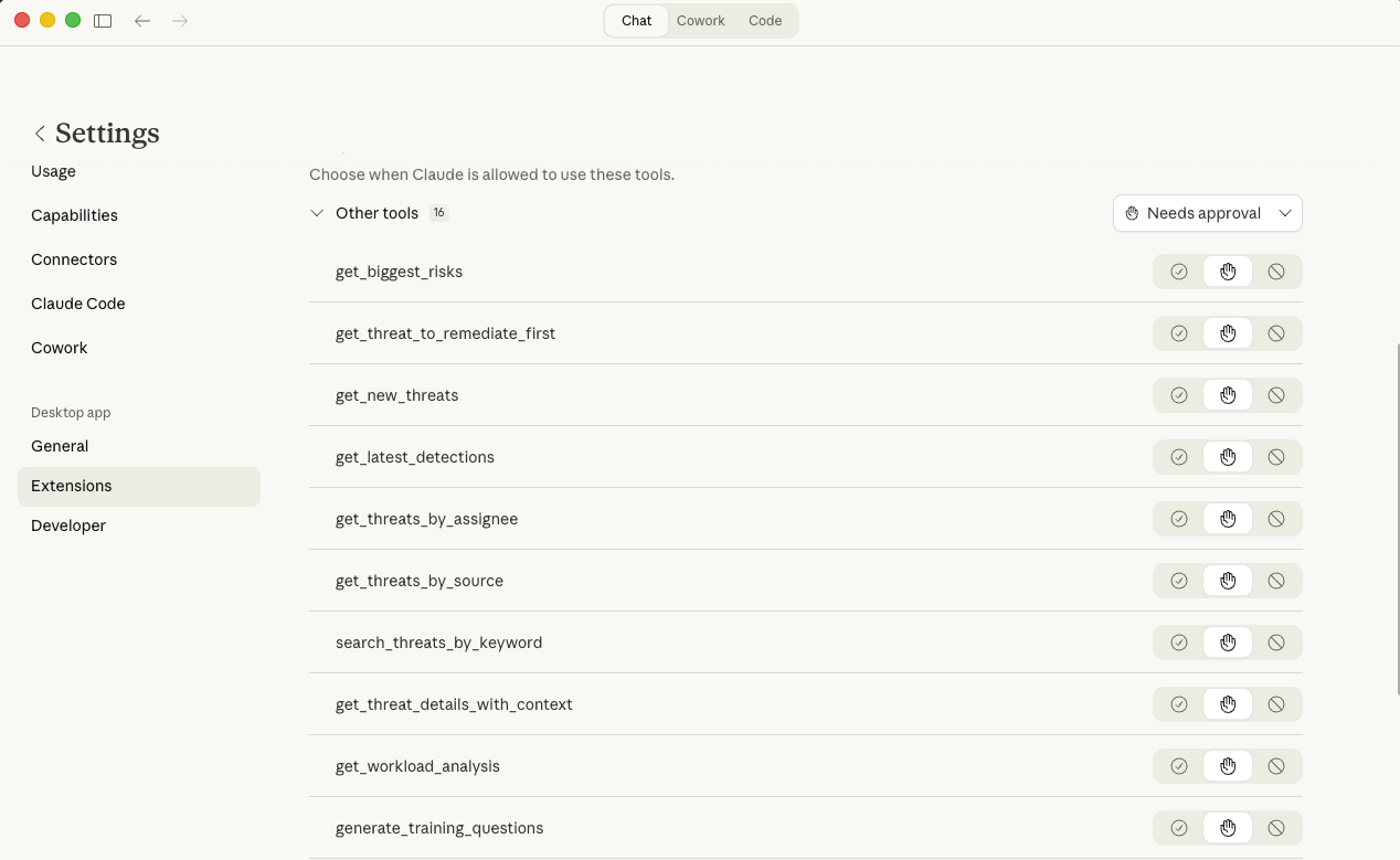 Defense MCP Tools List