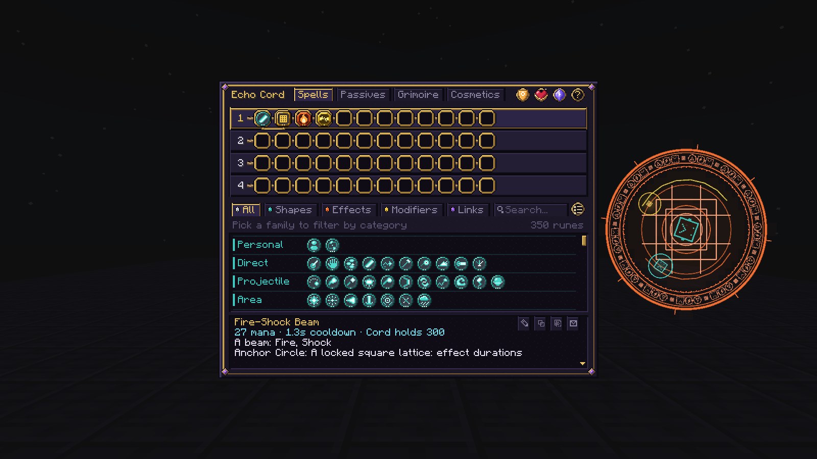 Build and preview a spell in the Cord editor