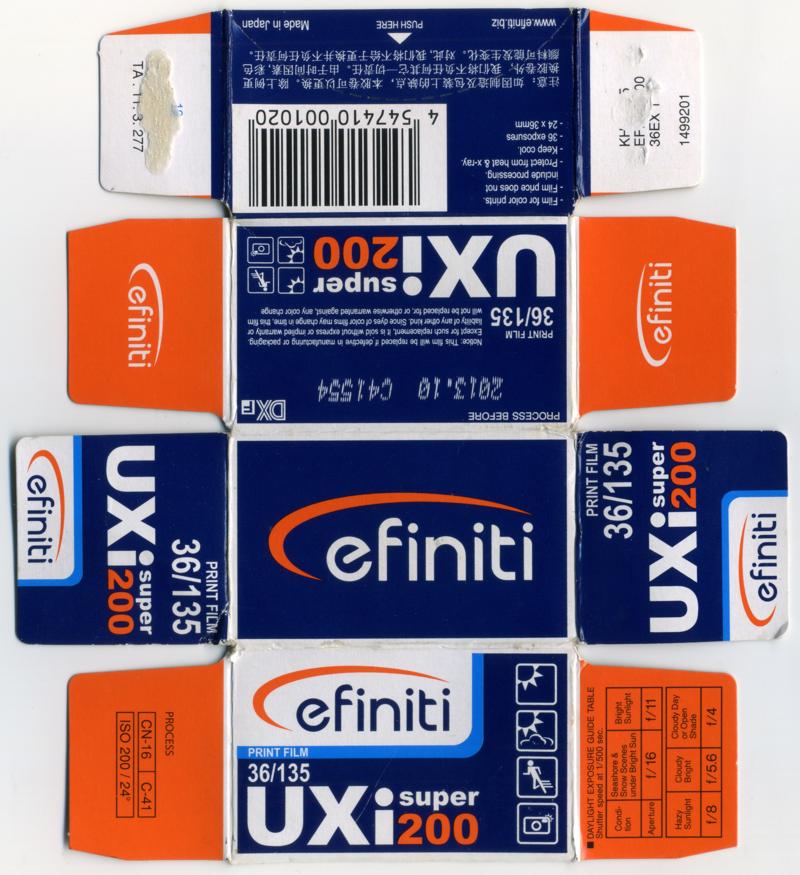 Efiniti UXi Super 200 film packaging