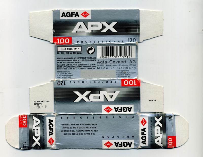 Agfa APX film packaging