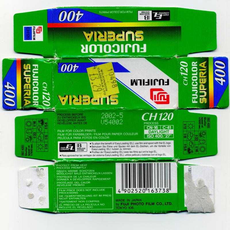 Fujifilm Fujicolor Superia film packaging