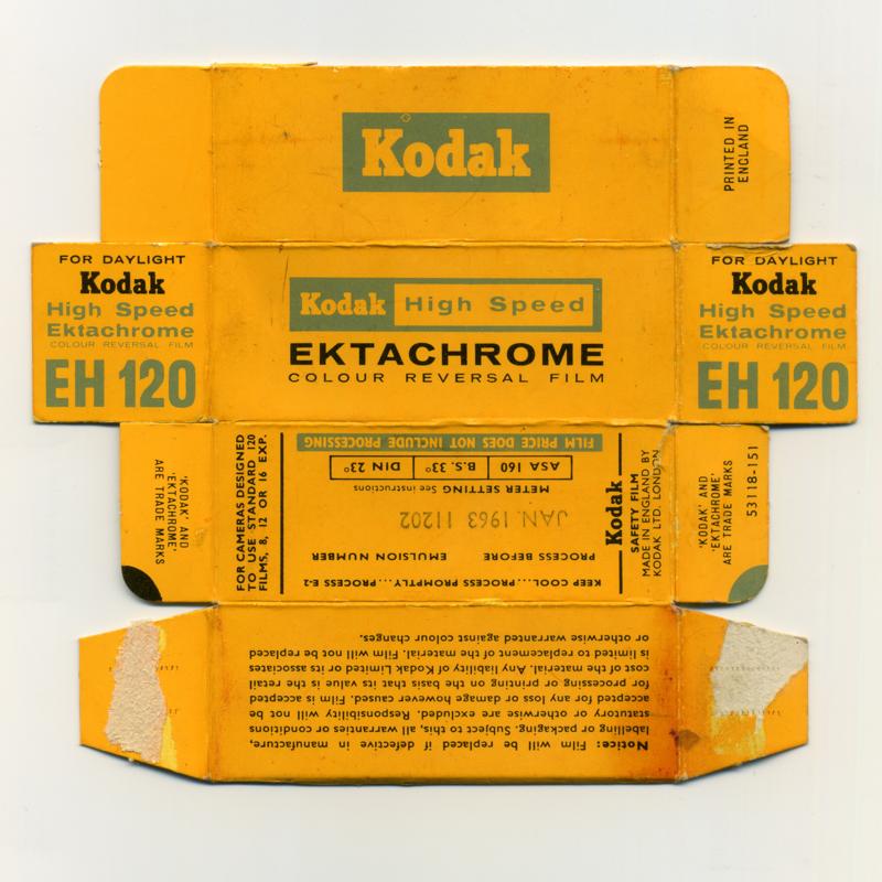 Kodak High Speed Ektachrome film packaging