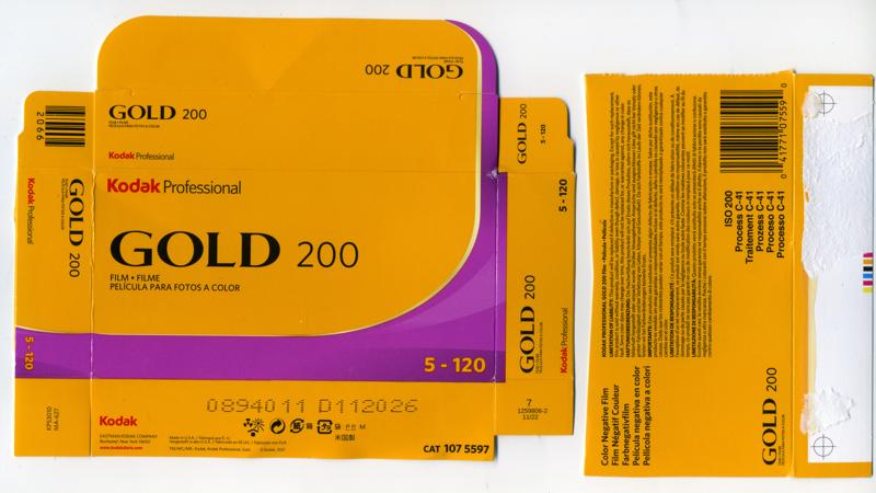 Kodak Gold 200 film packaging