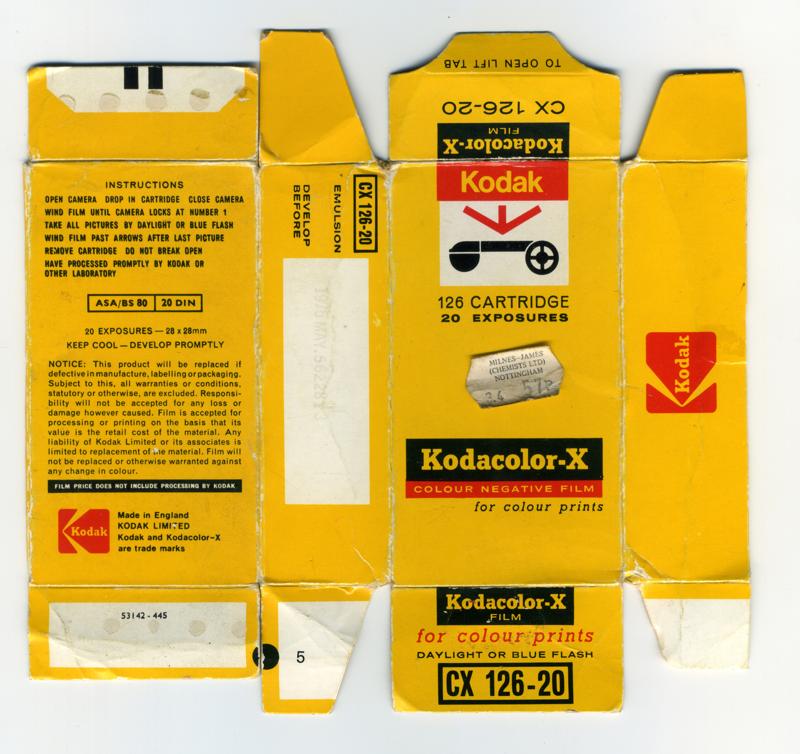 Kodak Kodacolor-X film packaging