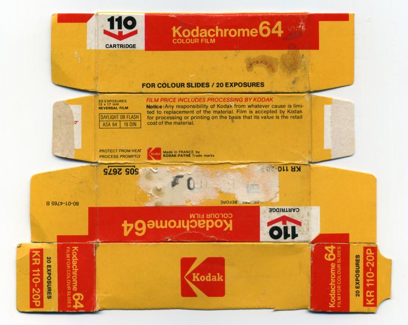 Kodak Kodachrome 64 film packaging